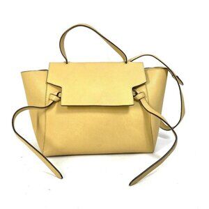 CELINE Belt bag mini 2WAY bag Shoulder Bag Leather yellow